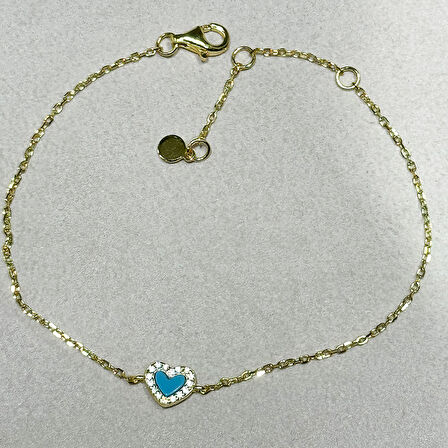 Masaliko Kalp Gümüş Bileklik Ms3624, 925 Ayar Gümüş, Minimal Bileklik