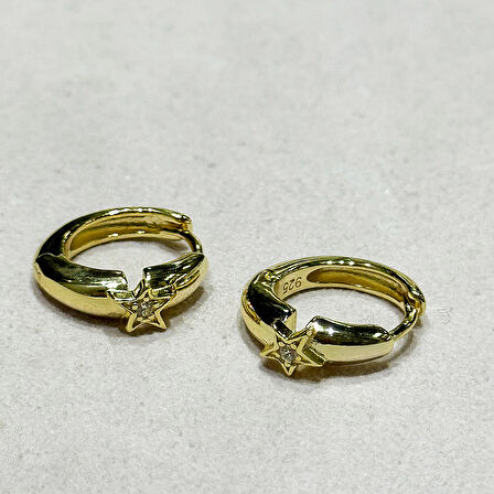 Masaliko Bendo 2 Gümüş Küpe Ms3672, 925 Ayar Gümüş, İthal Ürün, Altın Kaplama