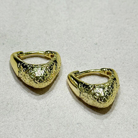 Masaliko Bendo 3 Gümüş Küpe Ms3673, 925 Ayar Gümüş, İthal Ürün, Altın Kaplama