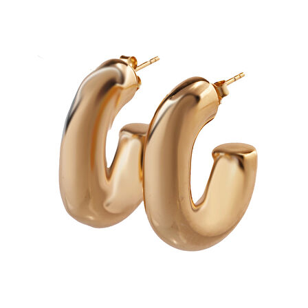 Masaliko Lui S 12 Halka Gümüş Küpe Ms3730, 925 Ayar Gümüş Kadın Küpe, ithal Küpe