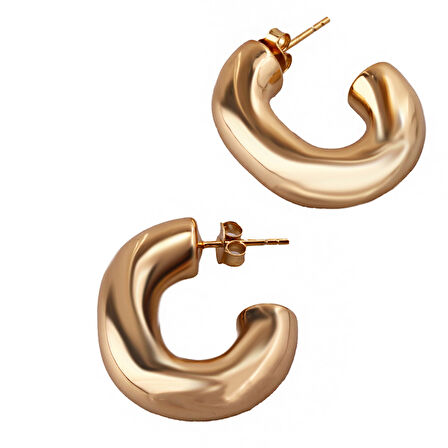 Masaliko Lui S 12 Halka Gümüş Küpe Ms3730, 925 Ayar Gümüş Kadın Küpe, ithal Küpe