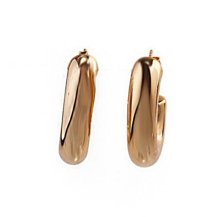 Masaliko Lui S 12 Halka Gümüş Küpe Ms3730, 925 Ayar Gümüş Kadın Küpe, ithal Küpe