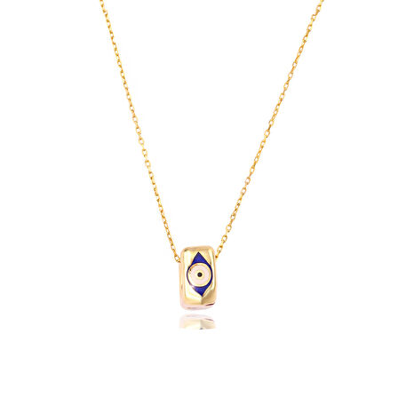 Masaliko Şans Gümüş Kolye Ms3777, 925 Ayar Kadın Gümüş Kolye, Fil, Fatma Ana Eli, Göz Kolye