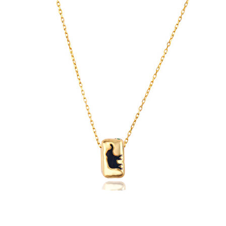 Masaliko Şans Gümüş Kolye Ms3777, 925 Ayar Kadın Gümüş Kolye, Fil, Fatma Ana Eli, Göz Kolye