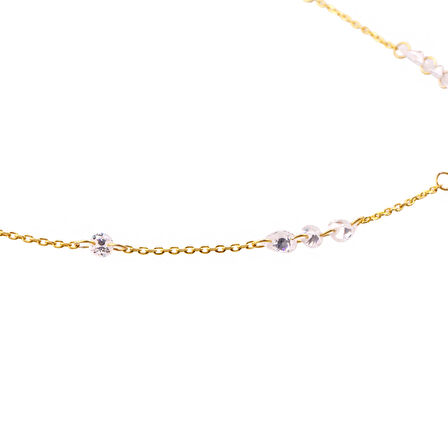 Masaliko Niu Choker Gümüş Kolye Ms3779, 925 Ayar Kadın Gümüş Kolye, Altın Kaplama, Trend Kolye