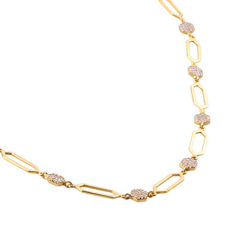 Masaliko Petiu Şık Gümüş Kolye Ms3781, 925 Ayar Kadın gümüş Kolye, Altın Kaplama, Trend Kolye