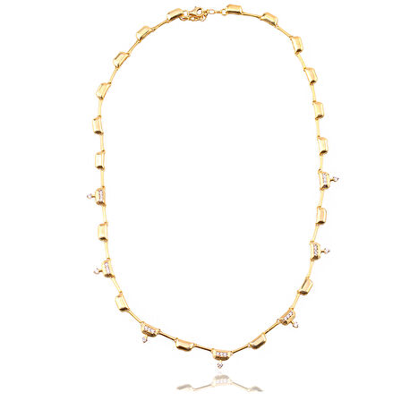 Masaliko Petiu 1Şık Gümüş Kolye Ms3782, 925 Ayar Kadın Gümüş Kolye, Altın Kaplama, Şık Trend Kolye