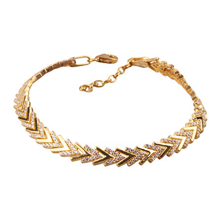 925 Ayar Şık Gümüş Bileklik – Zirkon Taşlı, 18 cm Kadın Bileklik (Ms3811)