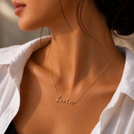 Masaliko Kişiye Özel Zirkon Taşlı 925 Ayar Gümüş Kolye 45 cm Altın Kaplama