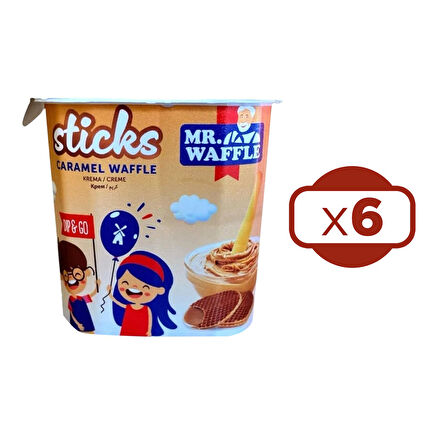 MR.WAFFLE Sticks Caramel Waffle 50 gr x 6 Adet
