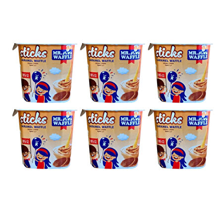 MR.WAFFLE Sticks Caramel Waffle 50 gr x 6 Adet