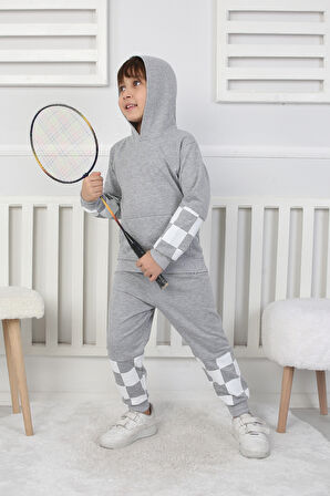 Erkek Çocuk Eşofman Takım Damalı