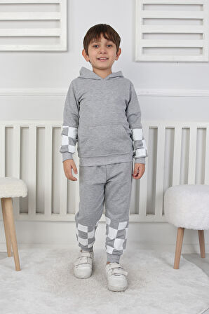 Erkek Çocuk Eşofman Takım Damalı