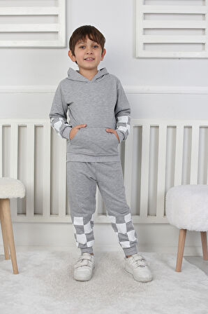 Erkek Çocuk Eşofman Takım Damalı