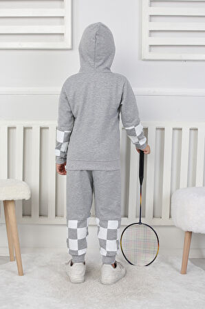 Erkek Çocuk Eşofman Takım Damalı