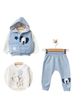 Bebek Erkek Takım Üç Parça