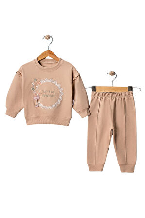 Bebek Kız Takım Princess Nakışlı