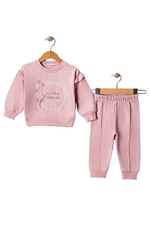 Bebek Kız Takım Princess Nakışlı