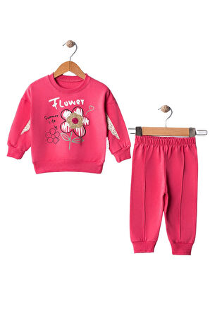 Kız Bebek Takım Flower Baskılı