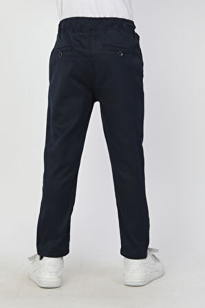 Erkek Çocuk Pantolon Gabardin Lastikli Lacivert Renk