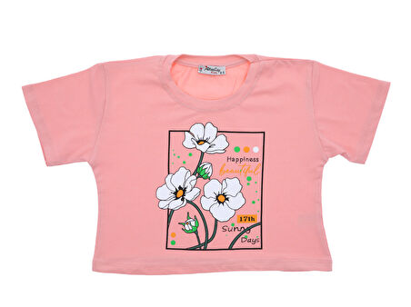 Kız Çocuk T-Shirt Happiness Baskılı
