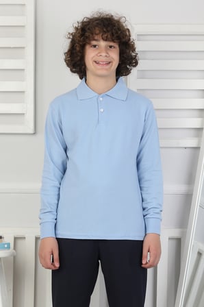 Erkek Çocuk Okul Sweatshirt Manşetli