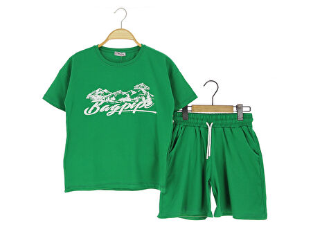 Kız Çocuk Şortlu Takım Baskılı