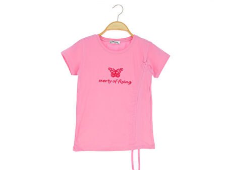 Kız Çocuk Büzgülü T-Shirt