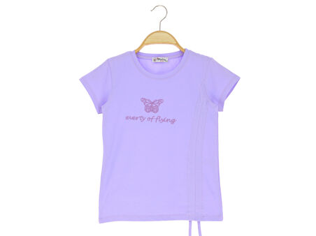 Kız Çocuk Büzgülü T-Shirt