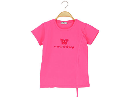 Kız Çocuk Büzgülü T-Shirt