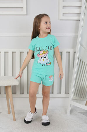 Kız Çocuk Şortlu Takım