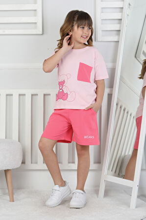 Kız Çocuk Şort Takım