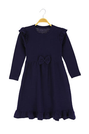 Kız Çocuk Elbise Fiyonklu
