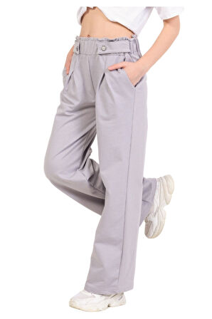 Kız Çocuk Pantolon Geniş Paçalı