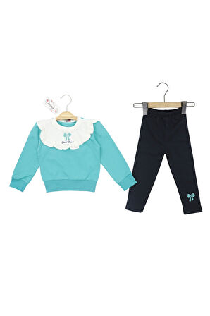 Kız Çocuk Takım Fiyonk Baskılı