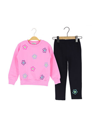 Kız Çocuk Takım Papatya Baskılı