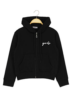 Kız Çocuk Hırka Girls Baskılı Kışlık Şordonlu