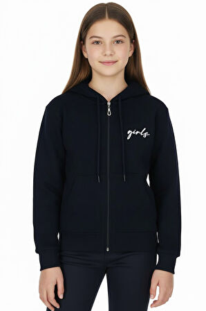 Kız Çocuk Hırka Girls Baskılı Kışlık Şordonlu