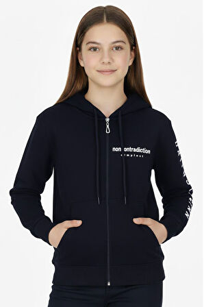 Kız çocuk Hırka Baskılı Kışlık Şardonlu