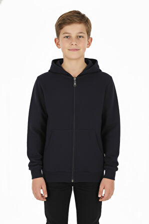 Erkek çocuk hırka 2 iplik şardonlu arkası baskılı