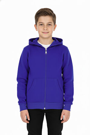 Erkek çocuk hırka 2 iplik şardonlu arkası baskılı