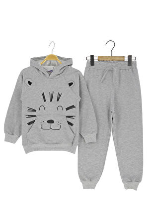 Erkek Çocuk Eşofman Takım Baskılı Kışlık Şardonlu