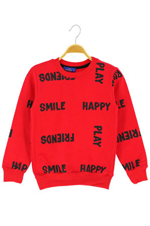 Erkek çocuk swatshirt 2 iplik şardonlu baskılı