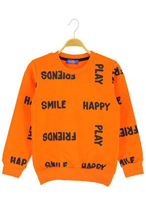 Erkek çocuk swatshirt 2 iplik şardonlu baskılı