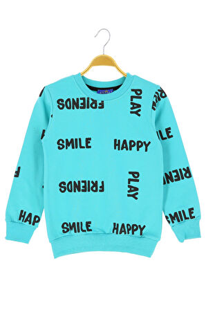 Erkek çocuk swatshirt 2 iplik şardonlu baskılı