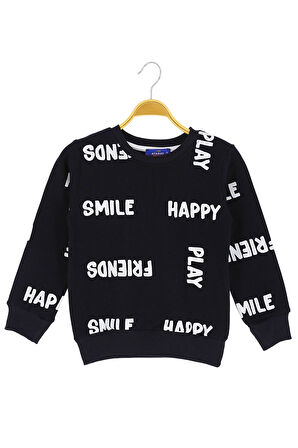 Erkek çocuk swatshirt 2 iplik şardonlu baskılı