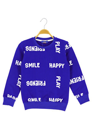 Erkek çocuk swatshirt 2 iplik şardonlu baskılı