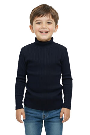 Kız/Erkek Çocuk Bluz Balıkçı Yaka Fitilli