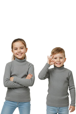 Kız/Erkek Çocuk Bluz Balıkçı Yaka Fitilli