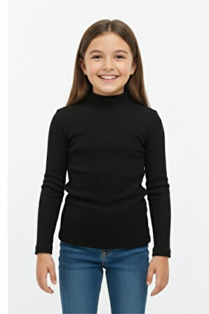 Kız/Erkek Çocuk Bluz Balıkçı Yaka Fitilli